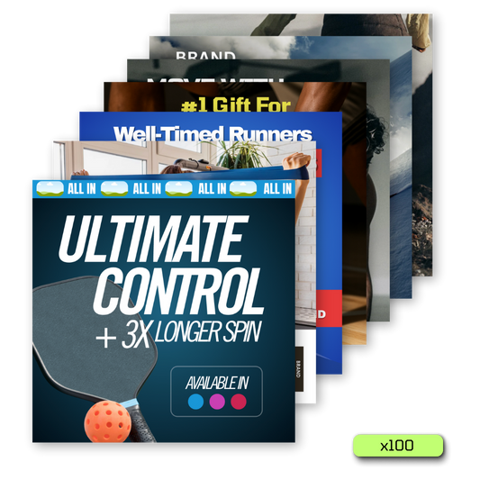 100x Premium Sports Brand Ad Templates