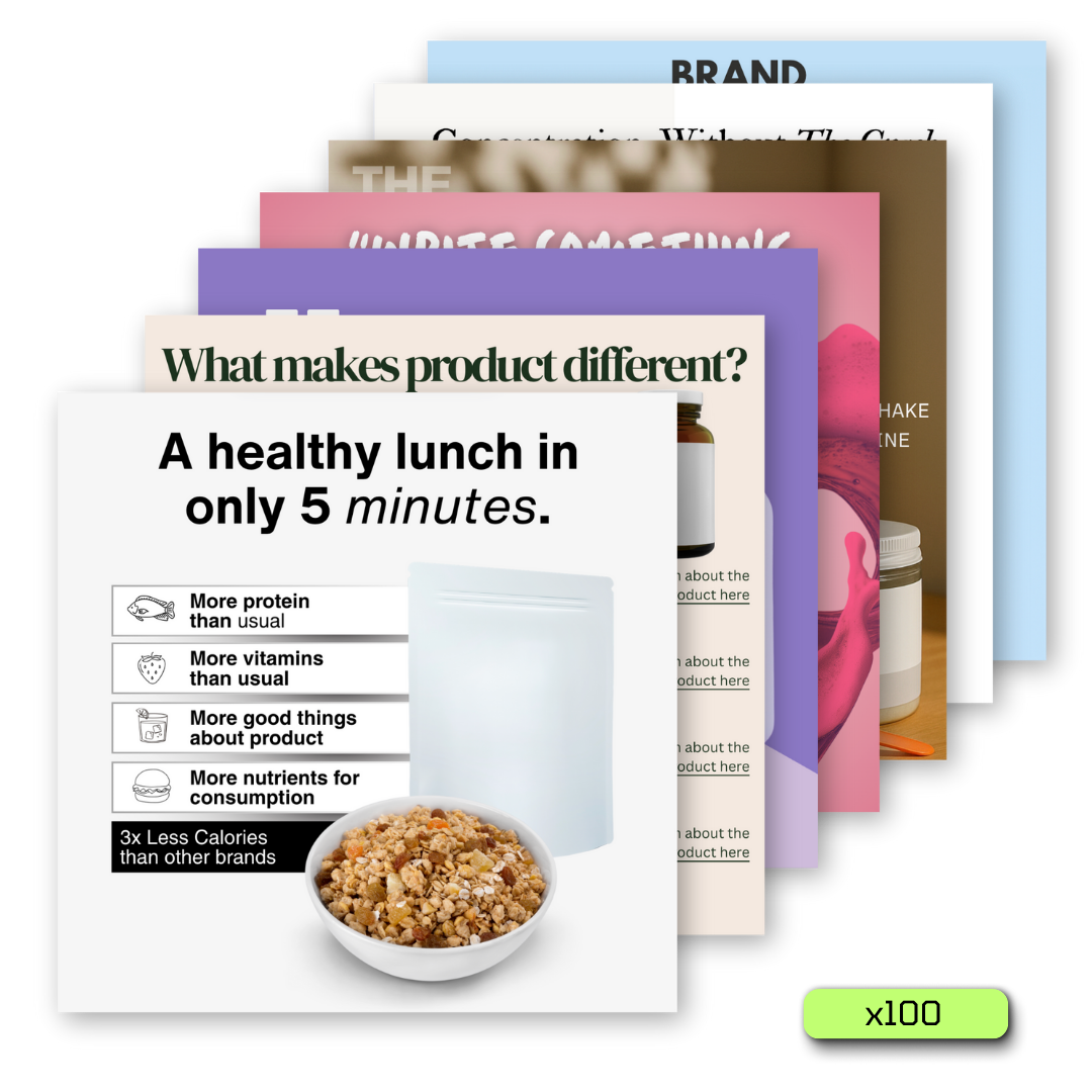 Supplement Ad 100x Premium Supplement Ad Templates – Adacted