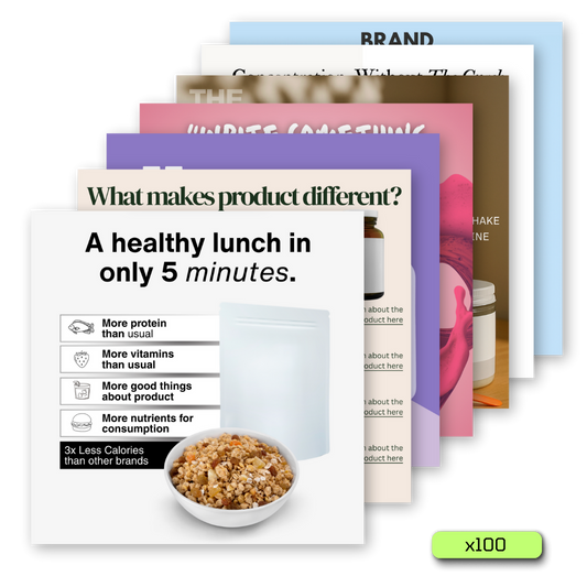 100x Premium Supplement Ad Templates